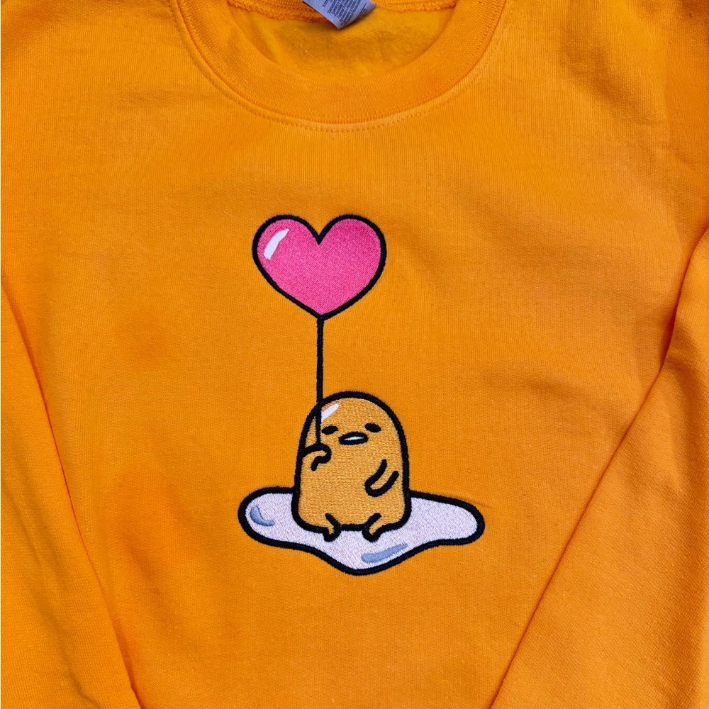 Valentine Lazy Egg Gudetama Embroidered Sweatshirt